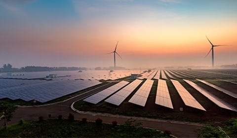 Solar and wind farm