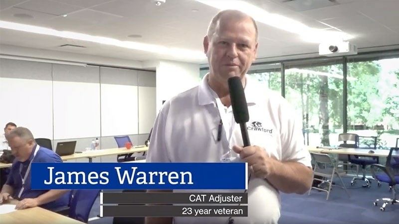 Catastrophe Adjuster James Warren works hard to restore claimants' lives following a loss.