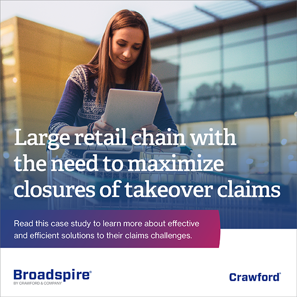 Large retail chain with the need to maximize closures of takeover claims