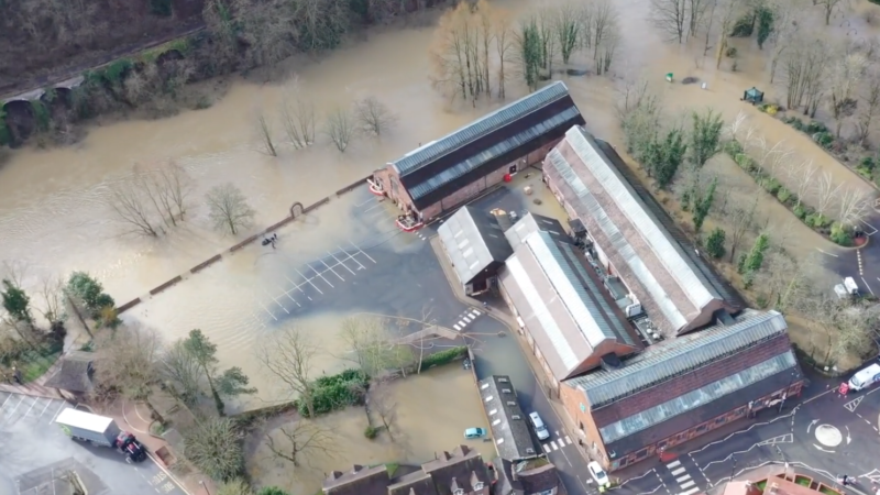 Crawford drone footage showing the aftermath caused by Storms Ciara and Dennis