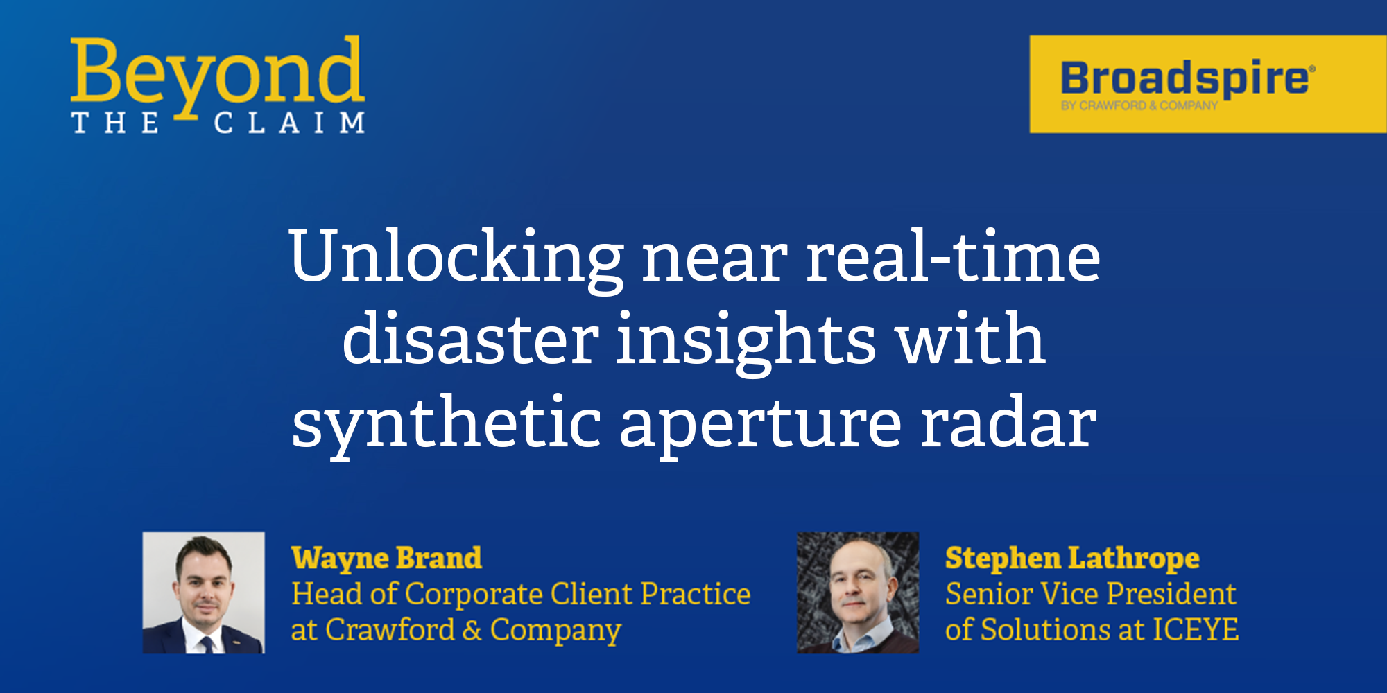 Unlocking near real-time disaster insights with synthetic aperture radar