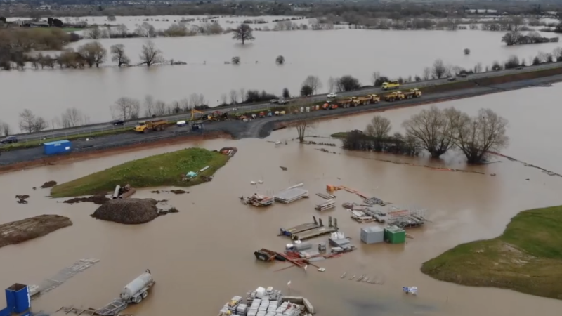 Aftermath of Storms Ciara and Dennis in Worcestershire